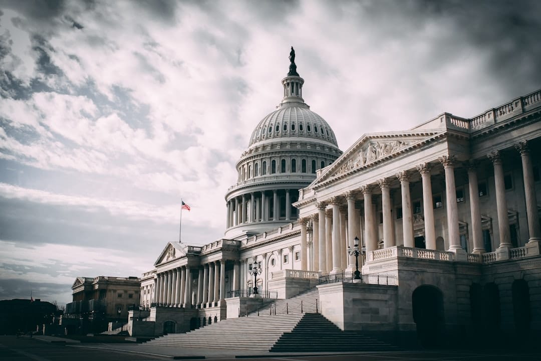 US Capitol building under dramatic sky representing federal regulatory action on mortgage trigger leads through the Homebuyers Privacy Protection Act