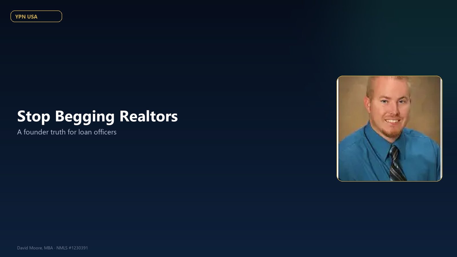 Mortgage loan officer using YPN USA funnel